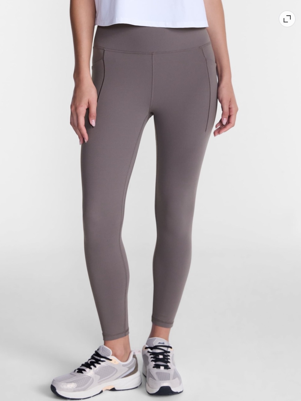 Avia women’s high-Waist soft sculpt ash grey Leggings with 27” inseam